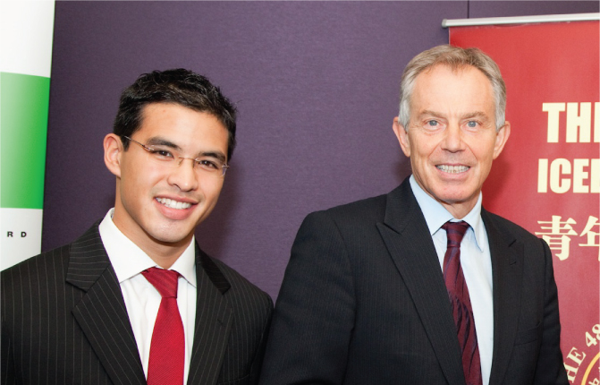 Daniel Jacoel and Former British Prime Minister Tony Blair